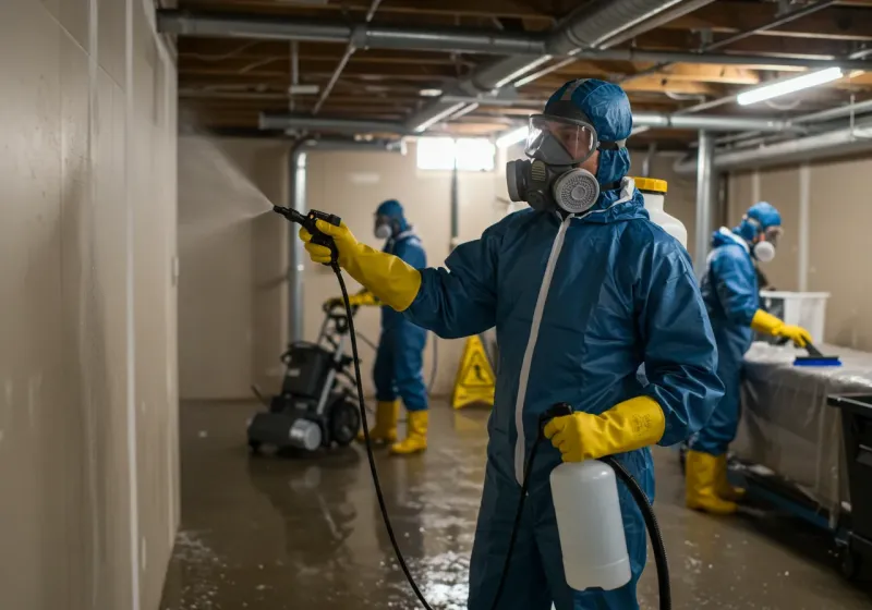 Basement Sanitization and Antimicrobial Treatment process in Baxter Springs, KS